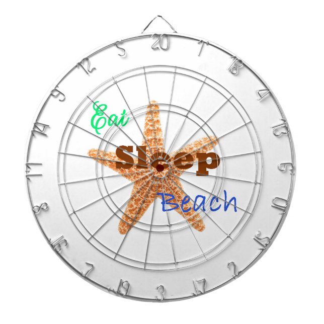Eat Sleep Beack - Dart-Scheibe Dartscheibe (vorne)
