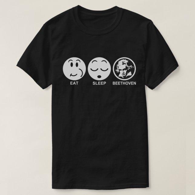 Eat Sleep Beethoven T-Shirt (Design vorne)