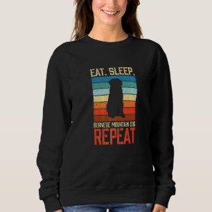 Eat Sleep Bernese Mountain Hund wiederholen Vintag Sweatshirt