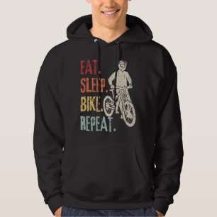 Eat Sleep Bike Wiederholung Retro Bike Mountainbik Hoodie