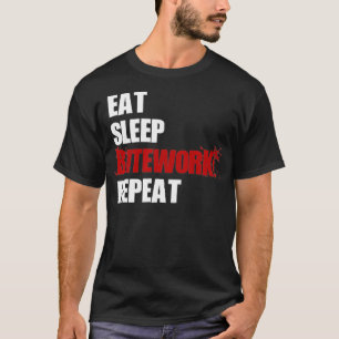 Eat Sleep Bitework Wiederholen belgische Malinois T-Shirt
