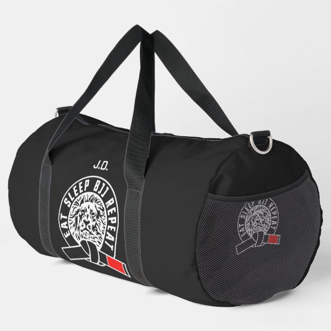 Eat Sleep BJJ Wiederholung "Customizable" Gi Duffle Bag (Rechte Ecke)