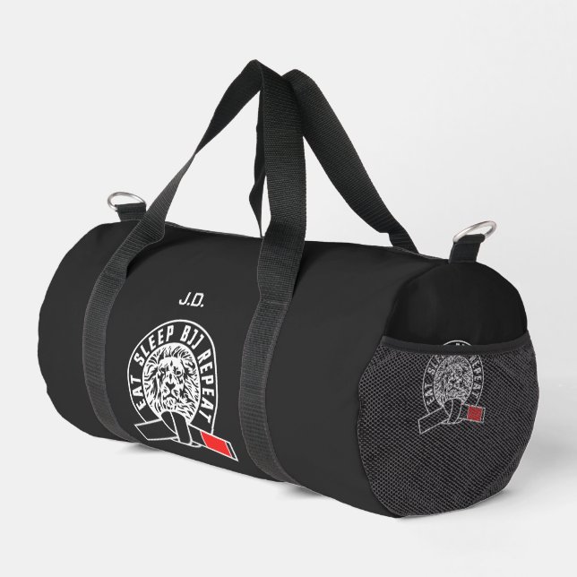 Eat Sleep BJJ Wiederholung "Customizable" Small Gi Duffle Bag (Rechte Ecke)
