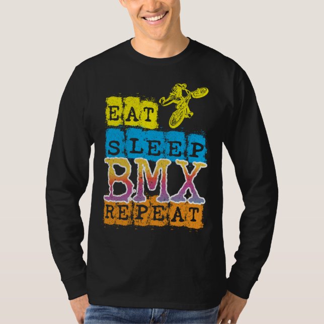 Eat Sleep BMX Repeat I Downhill I Children s BMX T-Shirt (Vorderseite)