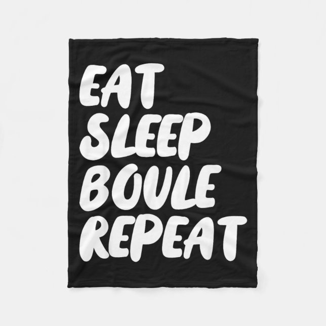Eat Sleep Boule Repeat Saying Funny Petanque Boule Fleecedecke (Vorderseite)