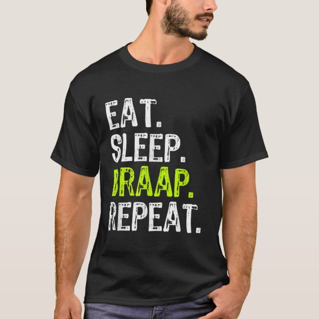 Eat Sleep Braap Wiederholung Braaap Brap Motocross T-Shirt (Vorderseite)