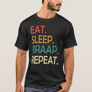 Eat Sleep Braap Wiederholung Retro Dirt Bike Motoc T-Shirt