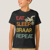 Eat Sleep Braap Wiederholung Retro Motocross Sound