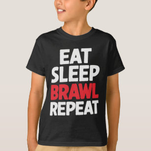 Eat Sleep Brawl Wiederholen Funny Stars Video Game T-Shirt