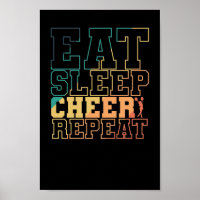 Eat Sleep Cheer Repeat Cheerleader Sport turnen