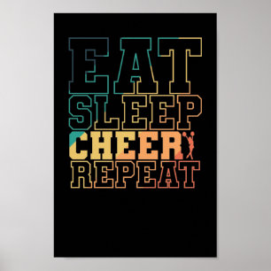 Eat Sleep Cheer Repeat Cheerleader Sport turnen Poster
