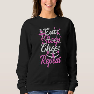 Eat Sleep Cheer Wiederholen Cheerleader 1 Sweatshirt