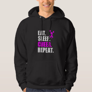 Eat Sleep Cheer Wiederholung Cheerleader Cheerlead Hoodie