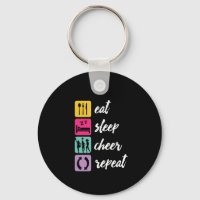 Eat Sleep Cheer Wiederholung Cheerleader Cheerlead