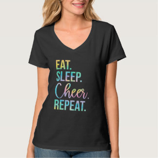 Eat Sleep Cheer Wiederholung Cheerleader Cheerlead T-Shirt