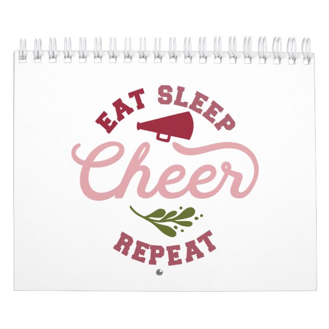 Eat Sleep Cheer Wiederholung Cheerleader Ideen Kalender (Titelbild)