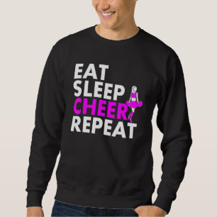 Eat Sleep Cheerleader Wiederholen Sweatshirt