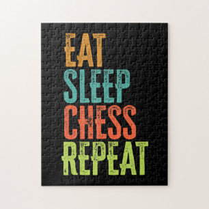 eat Sleep Chess Repeat Master Coach Legend Puzzle