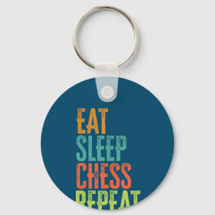 eat Sleep Chess Repeat Master Coach Legend Schlüsselanhänger