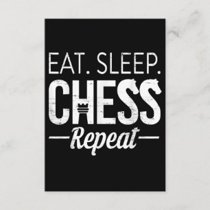 Eat Sleep Chess Repeat Player Board Kids Boy Game Begleitkarte