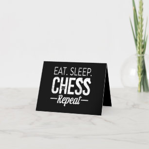 Eat Sleep Chess Repeat Player Board Kids Boy Game Dankeskarte
