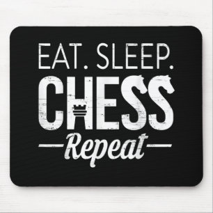 Eat Sleep Chess Repeat Player Board Kids Boy Game Mousepad