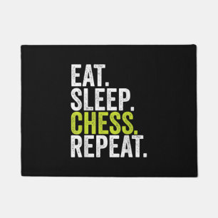 Eat Sleep Chess Repeat Spieler Brett Kinder Jungen Fußmatte