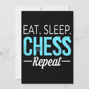 Eat Sleep Chess Repeat Spieler Brettspiel Kinder J Feiertagskarte