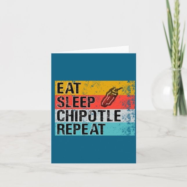 Eat Sleep Chitle Repeat Funny Chitle Vintage  Karte (Vorderseite)
