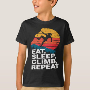 Eat Sleep Climb Repeat - Felsenklettern und Boulde T-Shirt