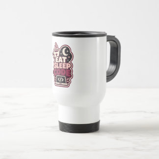 Eat Sleep Code Aufkleber - Süßes Geschenk für Prog Reisebecher