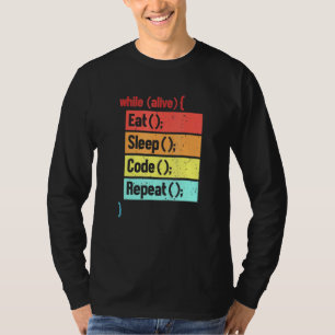 Eat Sleep Code Repeat Software Engineer Developer T-Shirt