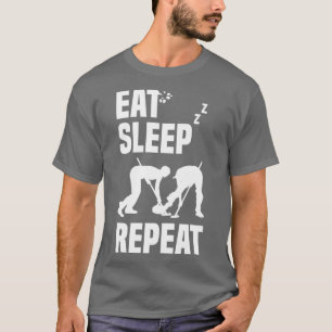 Eat Sleep Curling Repeat Curler Curling Stone Curl T-Shirt