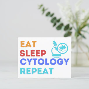 EAT SLEEP CYTOLOGY REPEAT - #lablife Postkarte