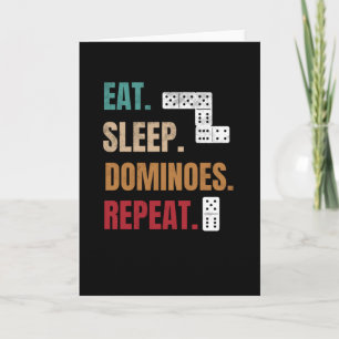 Eat Sleep Dominoes wiederholen   Spielen Dominofre Karte