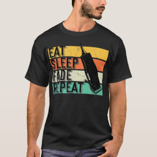 Eat Sleep Fade Wiederholen Barber Geschenk Haarsty T-Shirt