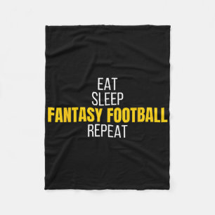 Eat Sleep Fantasy Football Wiederholung Vintagen E Fleecedecke