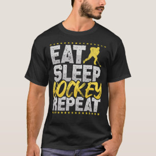 Eat Sleep Field Hockey Wiederholung Eishockey Fiel T-Shirt