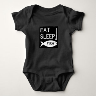 Eat Sleep Fish Baby Strampler