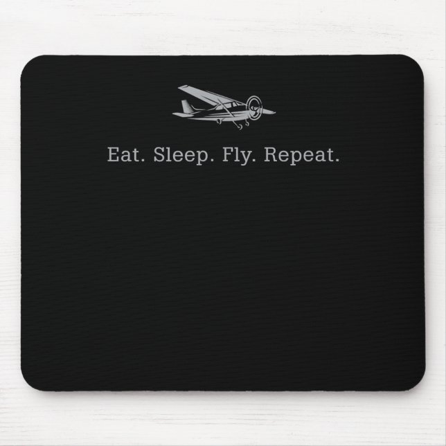 Eat Sleep Fly Drones Wiederholen Aviator Geschenk Mousepad (Vorne)