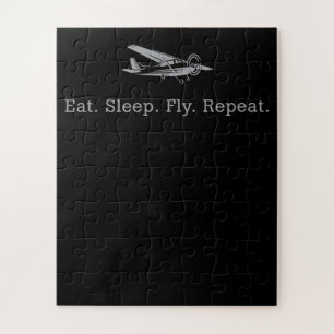 Eat Sleep Fly Drones Wiederholen Aviator Geschenk Puzzle