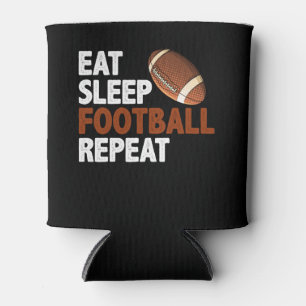 Eat Sleep Football Wiederholung Dosenkühler