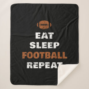 Eat Sleep Football Wiederholung Liebe Football Vin Sherpadecke