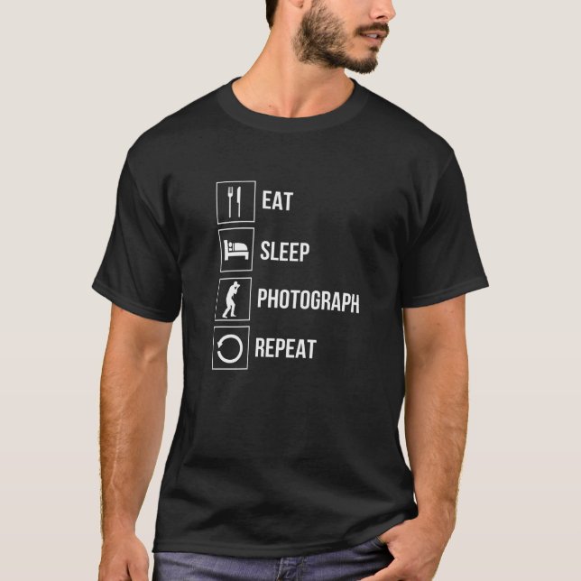 Eat Sleep Foto Repeat Wedding Fotograf C T-Shirt (Vorderseite)