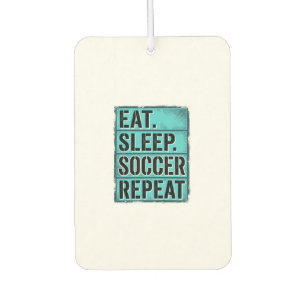 Eat Sleep Fußball Repeat Vintage Typography T-Shir Autolufterfrischer