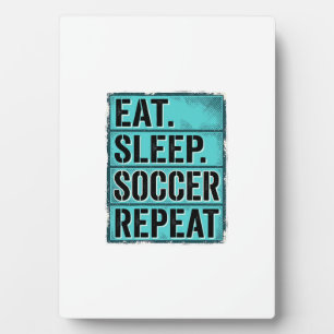 Eat Sleep Fußball Repeat Vintage Typography T-Shir Fotoplatte