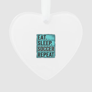 Eat Sleep Fußball Repeat Vintage Typography T-Shir Ornament