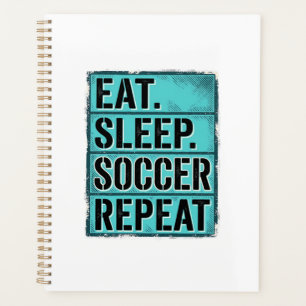 Eat Sleep Fußball Repeat Vintage Typography T-Shir Planer
