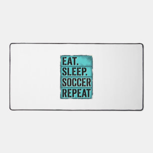 Eat Sleep Fußball Repeat Vintage Typography T-Shir Schreibtischunterlage
