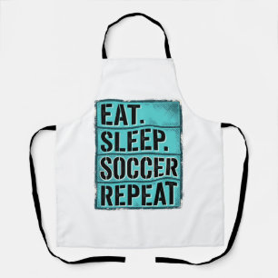 Eat Sleep Fußball Repeat Vintage Typography T-Shir Schürze